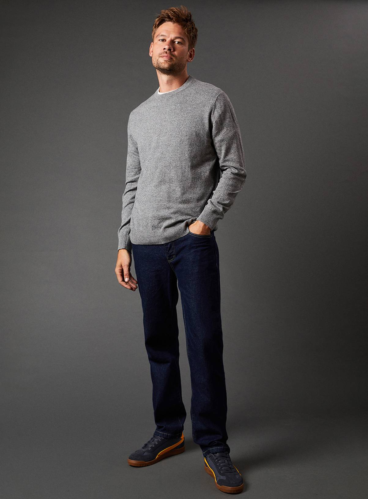 BURTON Grey Cotton Rich Crew Neck Jumper XXL - Image 4